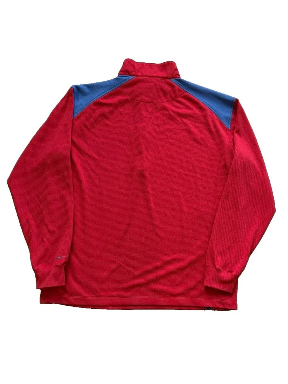 Nike Pullover Men 2XL Red Blue 1/4 Zip Workout Golf Sphere Dry